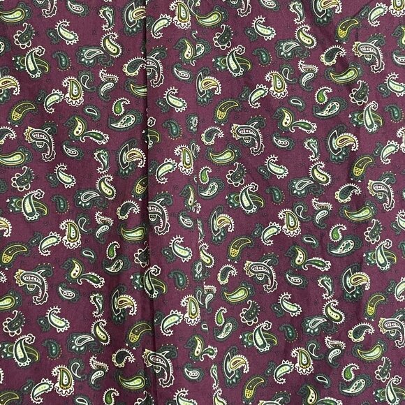 Cremieux Classics Maroon Green Paisley Long Sleeve Button Up Shirt Size XXL - Picture 3 of 6